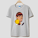 2016夏季爆款Q版NBA球星艾弗森3号情侣修身宽松纯棉印花短袖T恤男