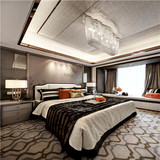 满铺卧室床边床尾地毯定制现代驼色客厅茶几地毯样板间地毯可定做