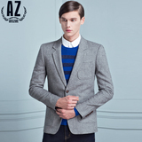 【断】AZ春装新款英伦雅痞绅士羊毛呢西服 男士韩版修身西装外套