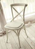 艾丽尚/ 橡木餐椅 法式乡村实木客厅扶手椅  橡木餐厅靠背椅子