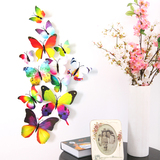超立体3D蝴蝶蜻蜓墙贴冰箱贴卧室客厅百搭墙贴带磁铁双面胶两用
