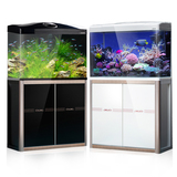 创意鱼缸 鱼缸水族箱 免换水生态玻璃金鱼缸带底柜柜子50/60/80cm