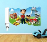 3D立体墙贴画儿童房幼儿园教室装饰画客厅背景墙汽车总动员墙纸