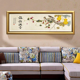 复古玄关有框画酒店挂画餐厅客厅沙发背景墙画中式装饰画壁画