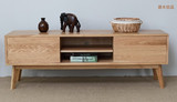 日式纯实木电视柜茶几客厅组合简约现代进口白橡木家具特价可定制