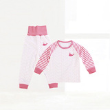 新款婴儿纯棉内衣套装春秋宝宝高腰护肚裤0-1-3岁两件套保暖秋衣