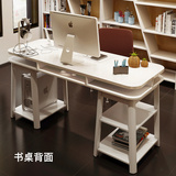杰高现代简约书桌书架组合简易桌子田园台式多功能家用学生电脑桌
