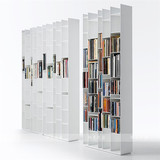 上海简约现代白色烤漆自由组合书柜书架书房家具无门置物书橱定制