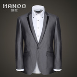 S-g2000款男士西装套装 灰色亮面单排扣结婚礼服西服男H1672