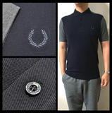 自留 高端系列 Fred Perry LAUREL WREATH 拼色 修身 男款 Polo衫