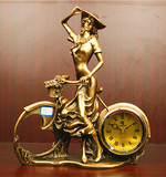 时钟/台钟/欧式仿古创意座钟 女神钟表 树脂工艺 客厅装饰桌钟