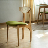 现货！北欧实木蝴蝶椅白橡木餐椅宜家布艺餐椅简约现代风格餐椅