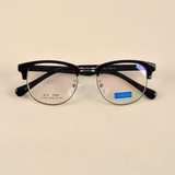 复古潮流明星款黑色眉线框眼镜框架男女款LOOKFACE路克菲斯91018