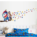 可移除哆啦A梦叮当猫夜光贴 卡通儿童房书房墙壁装饰贴画ABQ9623