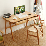 怡远全实木书桌日式简约现代办公桌1米榉木1.2米电脑桌书房桌176