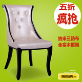 2014新款特价欧式新古典黑色实木架时尚皮椅子鳄鱼皮后现代餐椅