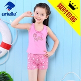 ariella/阿雷拉儿童分体平角女童泳衣中大童学游泳训练学生小女孩
