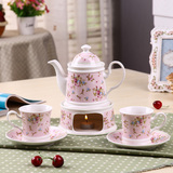 欧式田园花茶玻璃茶具套装陶瓷加热英式透明花果茶壶水果茶壶包邮