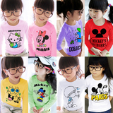 2016春装韩版新款男童童装儿童卡通女童长袖T恤打底衫上衣 纯棉