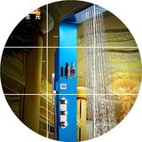 德国DGPOSY304不锈钢淋浴花洒套装淋雨喷头带置物架淋浴屏增压