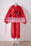 定制犬夜叉2代-简化版红色和服 cosplay服装 全套动漫男装cos