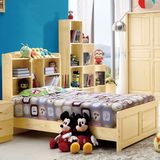 实木儿童床 进口芬兰松木 男女孩儿童床 单人床  环保儿童床