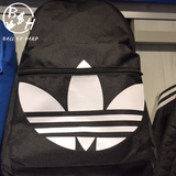 正品现货 ADIDAS三叶草 logo 休闲运动双肩背包 AJ8527 AJ8528