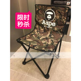 香港潮館 BAPE AAPE 猿人迷彩帆布可折叠导演凳户外凳 含凳套