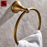 古玛复古欧式仿古浴室卫浴五金挂件全铜毛巾圈圆形挂环美式毛巾环