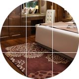 地毯客厅 欧式田园 茶几 长方形地毯卧室床边毯绒面花卉 可水洗