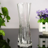 包邮 透明 六角 玻璃花瓶 批发大号富贵竹 现代水培 花器水晶花瓶