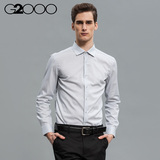 G2000经典男士竖纹衬衣商务绅士长袖衬衫男装上衣时尚修身