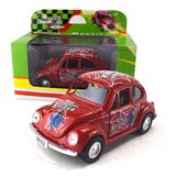 伶俐宝玩具9532W 甲壳虫合金车模 汽车模型 彩色声光回力车三开门