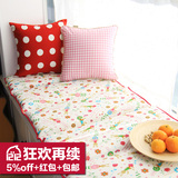【兔先生】韩式卡通格子高密海棉纯棉飘窗垫地铺垫 可定制 兔小姐