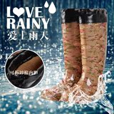 【天天特价】韩版果冻女雨鞋加绒保暖秋冬高筒水靴防滑加厚雨靴