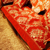 婚庆庆典婚宴红色喜庆单人双人三人组合沙发奢华高端真皮沙发坐垫