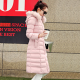 2015新款冬装长款棉衣外套女长过膝时尚修身显瘦加厚韩版棉服中长