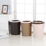 时尚创意欧式卫生间大号垃圾桶纸篓圆形家用客厅厨房无盖垃圾桶