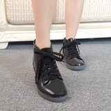 韩国时尚学院系带短筒女雨鞋低帮大码雨靴绑带水鞋防滑水靴塑胶鞋