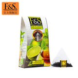 斯里兰卡进口红茶F&S锡兰菲尔 青柠薄荷果味三角立体红茶包 60g