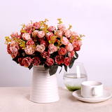 欧式仿真花套装客厅摆放花艺 餐桌茶几花瓶摆件装饰绢花假花饰品