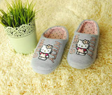 韩国新款 kitty凯蒂猫家居鞋女冬可爱加厚鞋底防水防滑棉拖鞋包邮