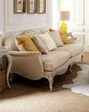 美式乡村家具法式欧式 美克美家客厅实木三人布艺沙发可定制
