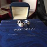 【香港代购】mikimoto/御木本LOVE系列白金镶嵌单颗珍珠戒指05469