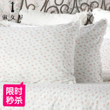 淑女屋家纺纯棉活性印花蔷薇花床单四件套床上用品专柜正品