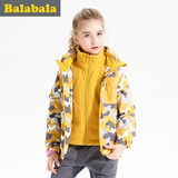 巴拉巴拉女童外套中大童童装2016秋新款儿童双层加厚两件套上衣