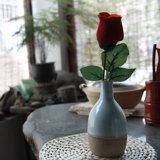 包邮创意陶瓷花瓶摆件欧式花艺家居饰品台面干花小花器粗陶花插