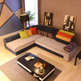 多功能双人沙发床 大小户型客厅现代简约三人布艺沙发组合 可拆洗