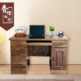 香樟木实木家具欧式电脑桌写字台简约现代办公书桌厂家包邮包安装