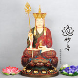 台湾宝华 纯铜 铜鎏金 彩绘 唐彩 娑婆三圣 地藏王菩萨像 佛像